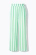 Pantalon en mousseline rayée, jambe large et taille élastique