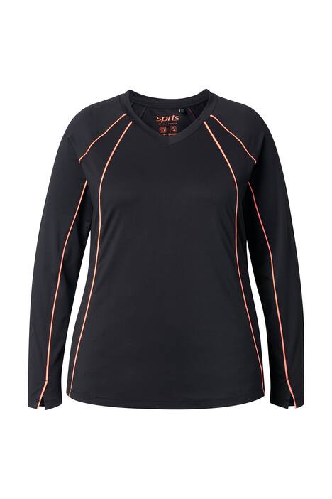 Funkční tričko, UV 50+, Slim, výstřih do V, dlouhé rukávy