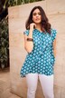 Blusa dal taglio svasato e smanicato con nervature