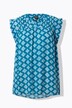 Blusa dal taglio svasato e smanicato con nervature