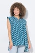 Blusa dal taglio svasato e smanicato con nervature