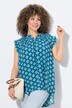 Blusa dal taglio svasato e smanicato con nervature