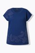 Textured Paisley Motif Cap Sleeve Tee