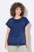 Textured Paisley Motif Cap Sleeve Tee