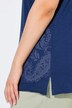 Textured Paisley Motif Cap Sleeve Tee