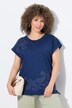 Textured Paisley Motif Cap Sleeve Tee