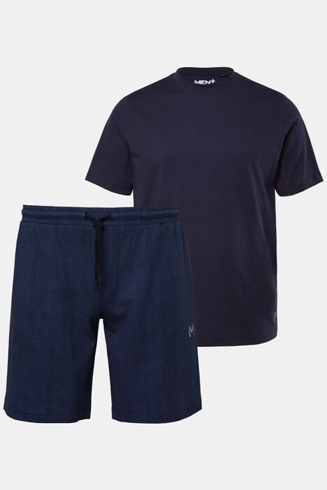 Men+-pyjama, kaksiosainen, lyhyt malli, suurin koko 8XL
