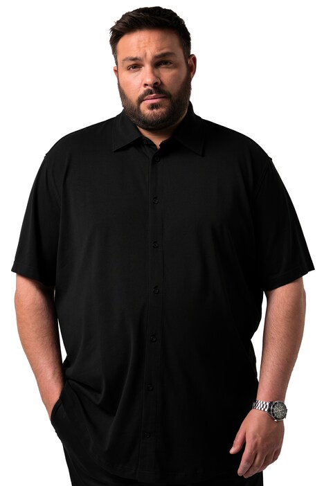 Žerzejová Business košile Men+, FLEXLASTIC®, krátké rukávy, Kent límeček, Modern střih, do 8XL