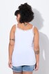 Caraco/top sans manches, coupe Slim Fit, dentelle et petits strass scintillants