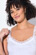 Caraco/top sans manches, coupe Slim Fit, dentelle et petits strass scintillants