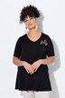 Camiseta, forma en A ancha, broche amovible de leopardo