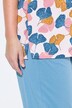 T-shirt de pyjama, Ginkgo, col rond, manches courtes, coton bio