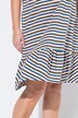 Chemise de nuit, rayures, col en V, manches courtes, coton bio