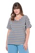 Pyžamové tričko, pruhy, výstřih do V, krátké rukávy, biobavlna