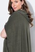 Bellieva frotté-poncho, oversized, trykknapper i siden