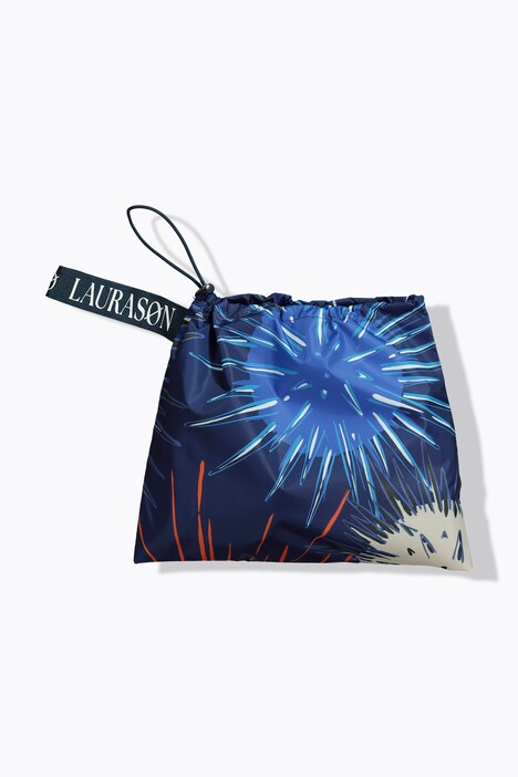Functionele regencape, unisex, print, capuchon