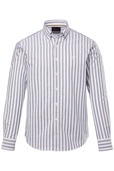 Košile JP1880, Oxford, dlouhé rukávy, límeček s knoflíky, Modern střih, do 8XL