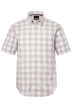 Lehká kostkovaná košile, krátký rukáv, límeček typu button-down, moderní střih, až do velikosti 8 XL