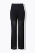 Broek, straight legs, breisel met gaatjespatroon