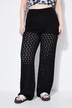 Broek, straight legs, breisel met gaatjespatroon