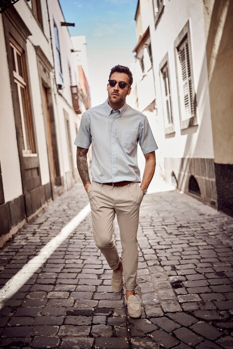JP1880 overhemd, korte mouwen, buttondown-kraag, Modern Fit, tot 8XL