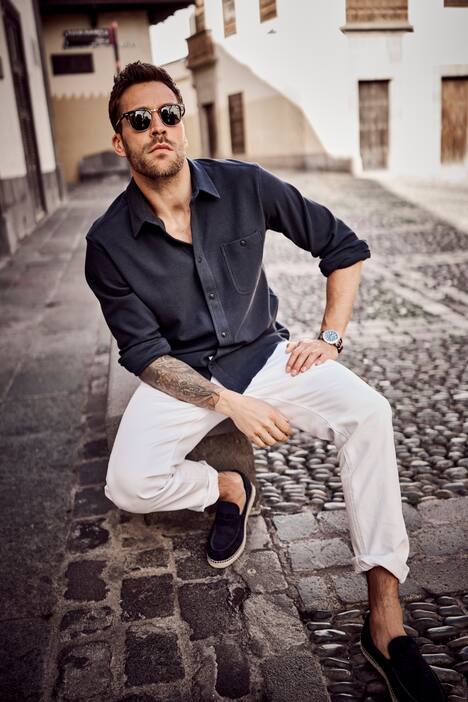 JP1880 piqué shirt, long sleeve, Kent collar, modern fit, up to 8 XL