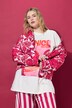 Quiltet jakke, oversize med allover-print