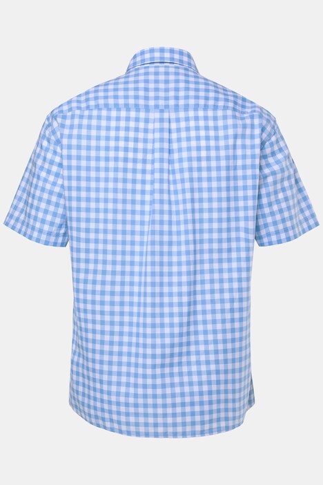 Chemise Men+ à carreaux, s'inspirant des tenues traditionnelles bavaroises, manches courtes et col Kent, coupe Comfort Fit - jusqu'au 8 XL