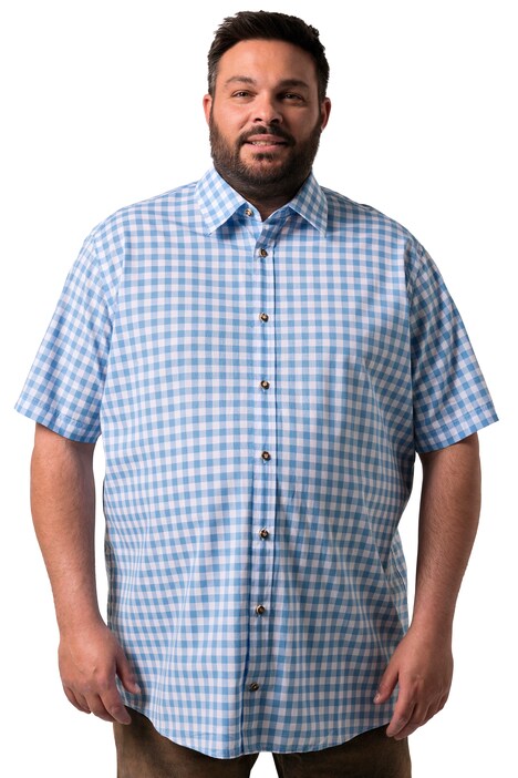 Tradiční kostkovaná košile Men+, krátké rukávy, Kent límeček, Comfort střih, do 8XL