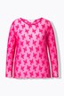 Shirt met kant, slim fit, neonkleur, lange mouwen