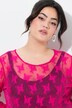 Shirt met kant, slim fit, neonkleur, lange mouwen