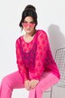 Shirt met kant, slim fit, neonkleur, lange mouwen