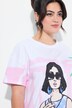 T-shirt coupe Boxy Fit, motif femme