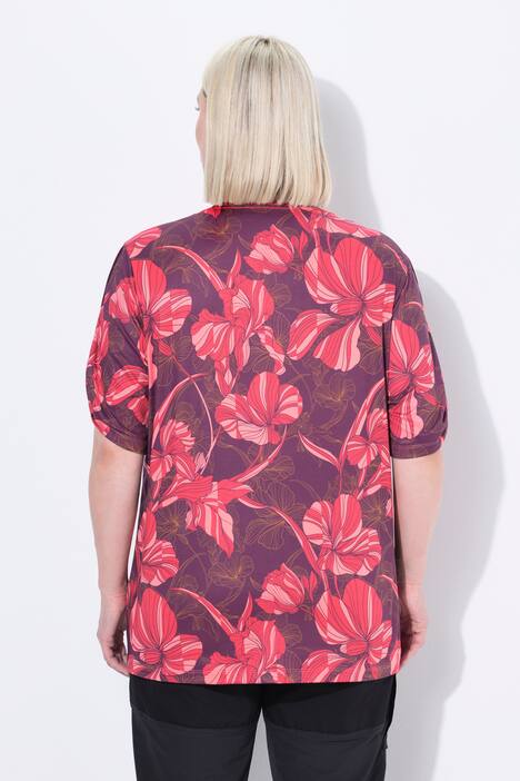 Quick Drying Flower Print Short Sleeve Tee