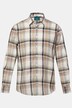 Camicia a quadri Boston Park dalla vestibilità comoda in misto lino con maniche lunghe e colletto ad apertura inglese, fino alla tg. 8XL
