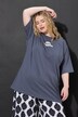 T-shirt oversize, message 3D