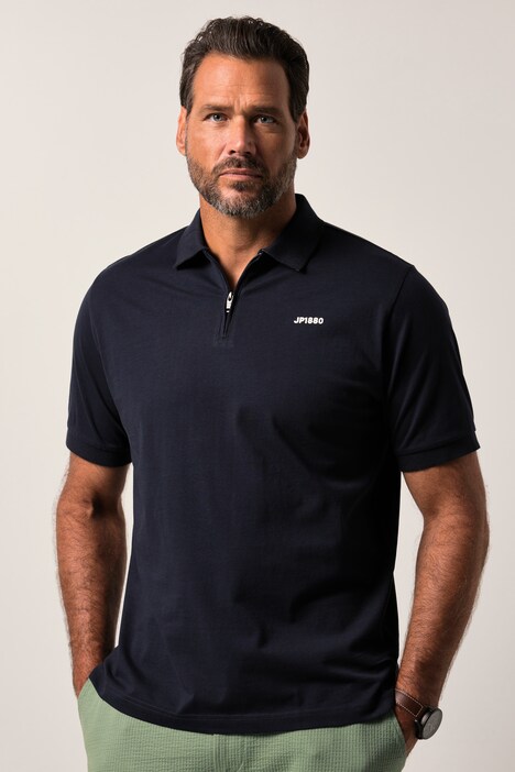 Polo JP 1880 à manches courtes, fermeture zippée - jusqu'au 8 XL