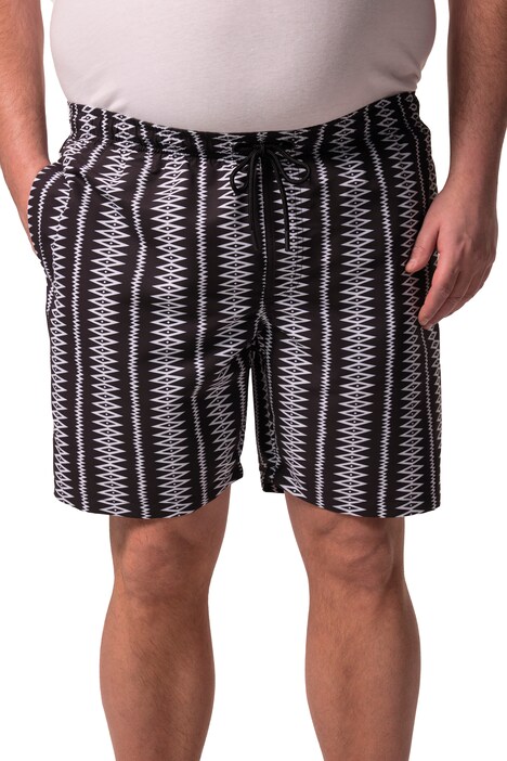 Plavecké šortky Men+, břišní střih, plošný potisk, elastický pas, do 8XL