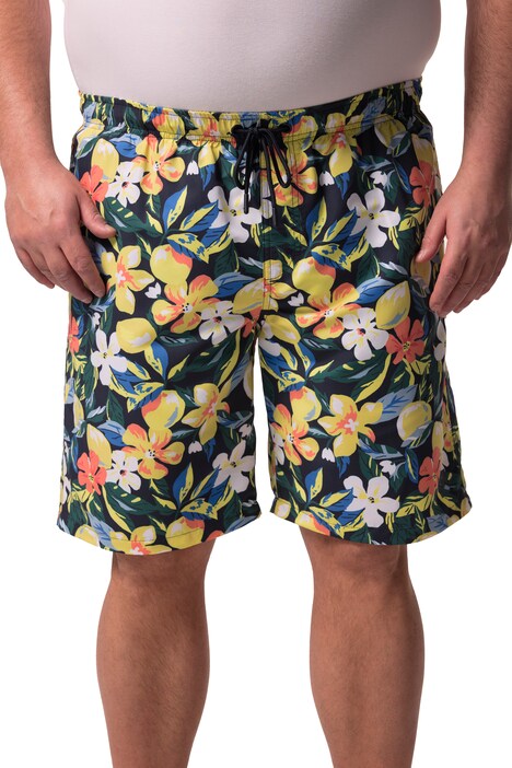 Plavecké šortky Men+, břišní střih, plošný potisk, elastický pas, do 8XL