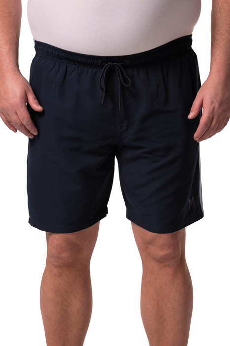 Plavecké šortky, břišní střih, postranní pruhy, elastický pas, do 8XL