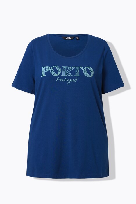T-shirt dal taglio svasato con scollo a V e mezze maniche svasate