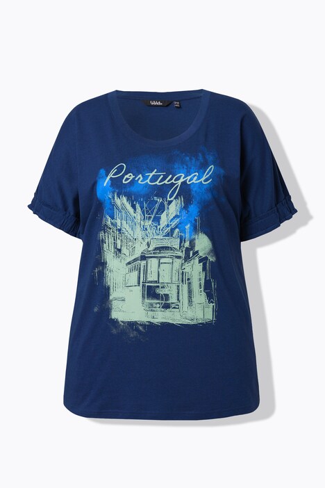T-shirt oversize, motif Portugal, décolleté rond et manches courtes