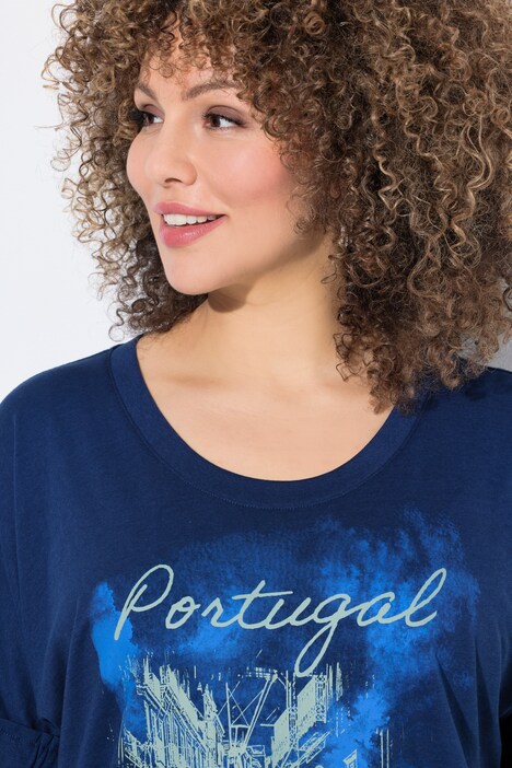 T-shirt oversize, motif Portugal, décolleté rond et manches courtes