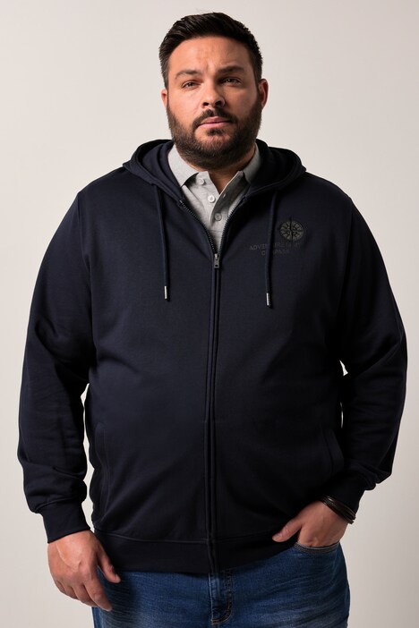 Veste à capuche Men+ en molleton, imprimé - jusqu'au 8 XL