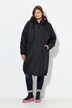 Funktionel jakke, oversize, teddyfor, hætte, 2-vejs-lynlås