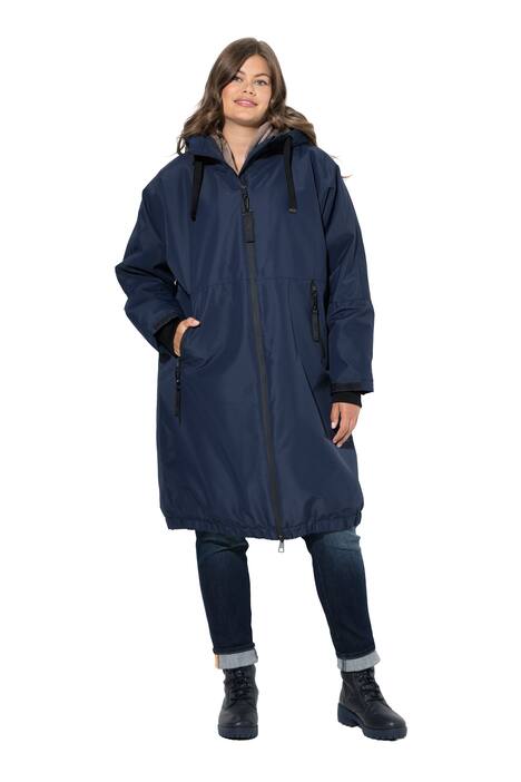 Funkční bunda, oversize, teddy podšívka, kapuce, dvoucestný zip