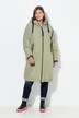 Functionele jas, oversized, teddy voering, capuchon, 2-wegrits