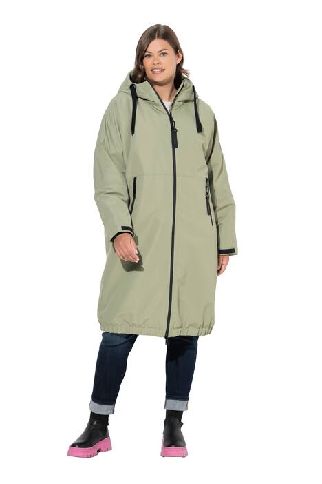 Funkční bunda, oversize, teddy podšívka, kapuce, dvoucestný zip