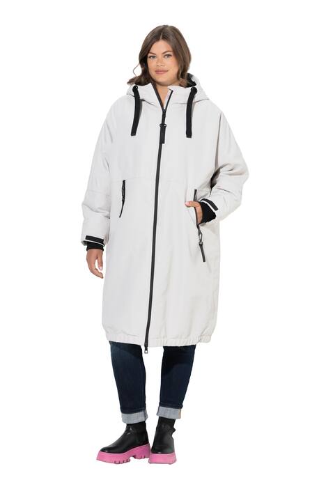 Funkční bunda, oversize, teddy podšívka, kapuce, dvoucestný zip
