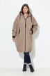 Functionele jas, oversized, teddy voering, capuchon, 2-wegrits